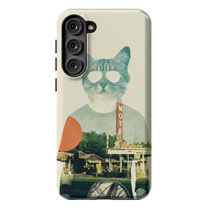 Galaxy S23 Plus StrongFit Cool Cat by Ali Gulec
