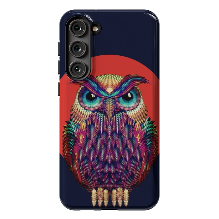 Galaxy S23 Plus StrongFit Geometric Owl by Ali Gulec