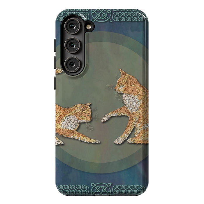 Galaxy S23 Plus StrongFit Ginger Cats by Lotti Brown