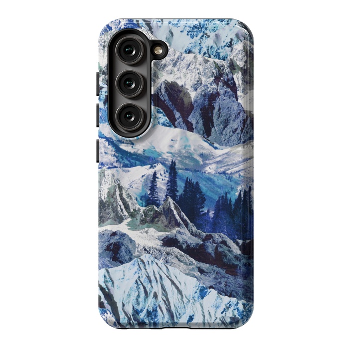 Galaxy S23 StrongFit Blue mountains landscape art by Oana 