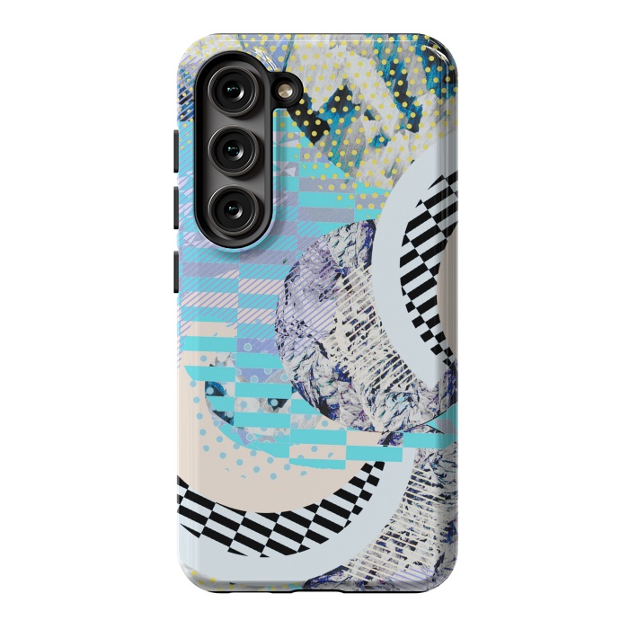 Galaxy S23 StrongFit Abstract geometric Memphis Art Deco design by Oana 