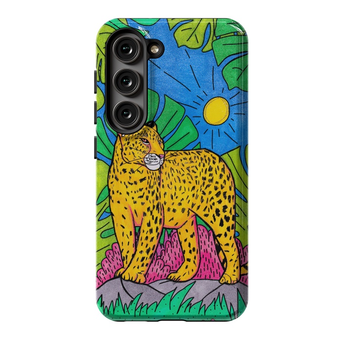 Galaxy S23 StrongFit Jungle leopard by Steve Wade (Swade)