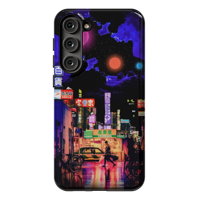 Galaxy S23 Plus StrongFit Neon streets by Steve Wade (Swade)