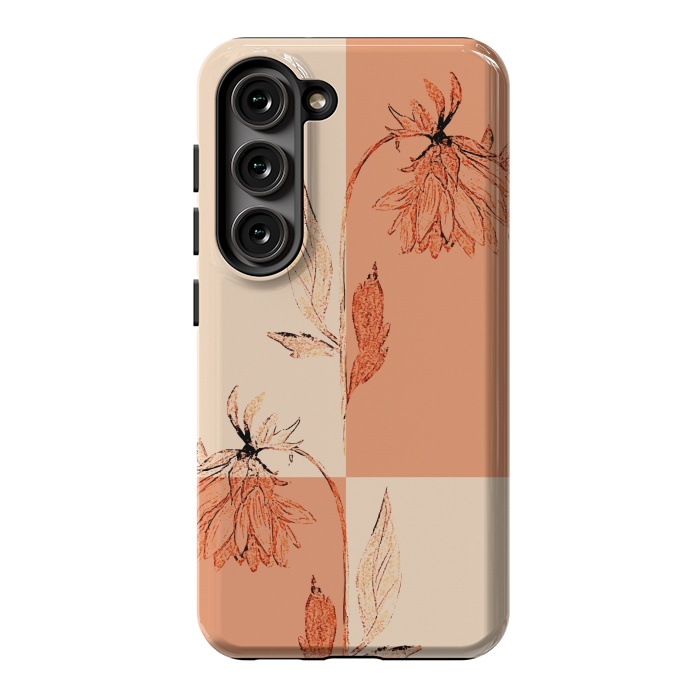 Galaxy S23 StrongFit Tropical Floral Sketch by Creativeaxle
