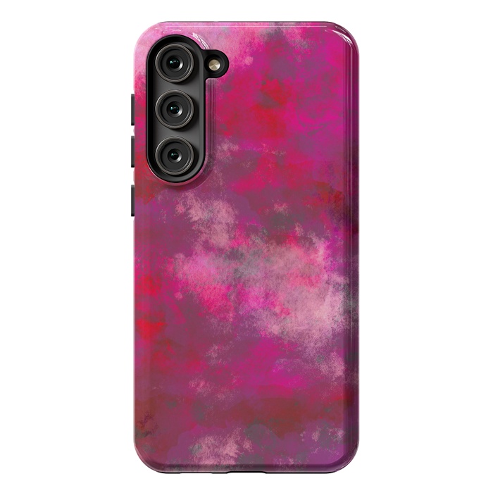 Galaxy S23 Plus StrongFit Pink abstract watercolor by Josie