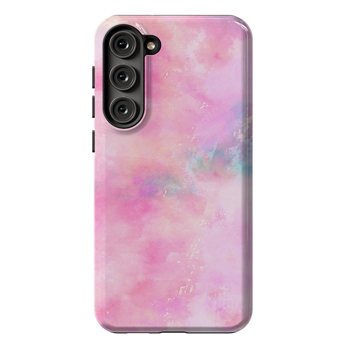 Galaxy S23 Plus StrongFit Baby Pink watercolor abstract texture by Josie