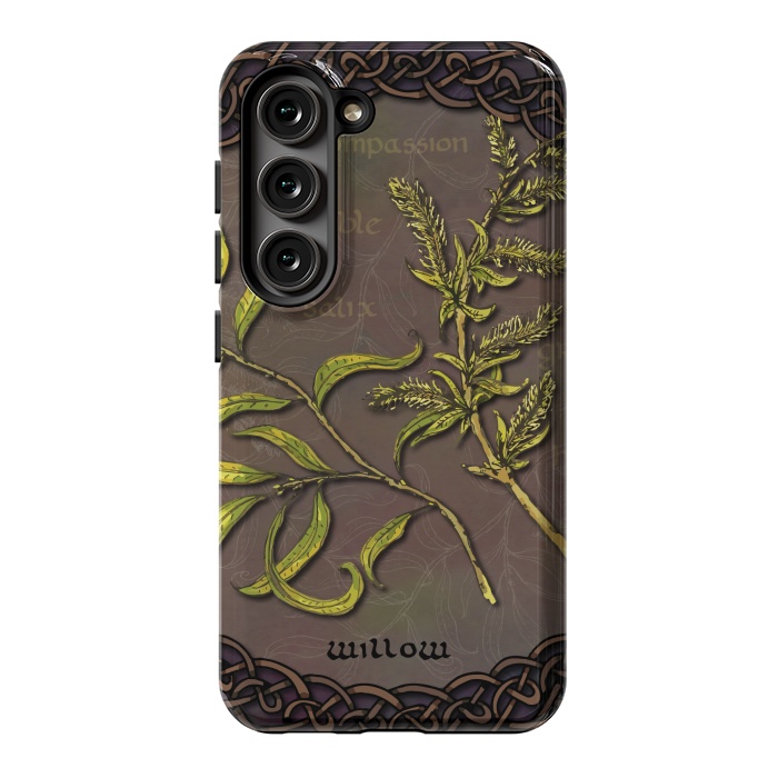 Galaxy S23 StrongFit Celtic Willow by Lotti Brown