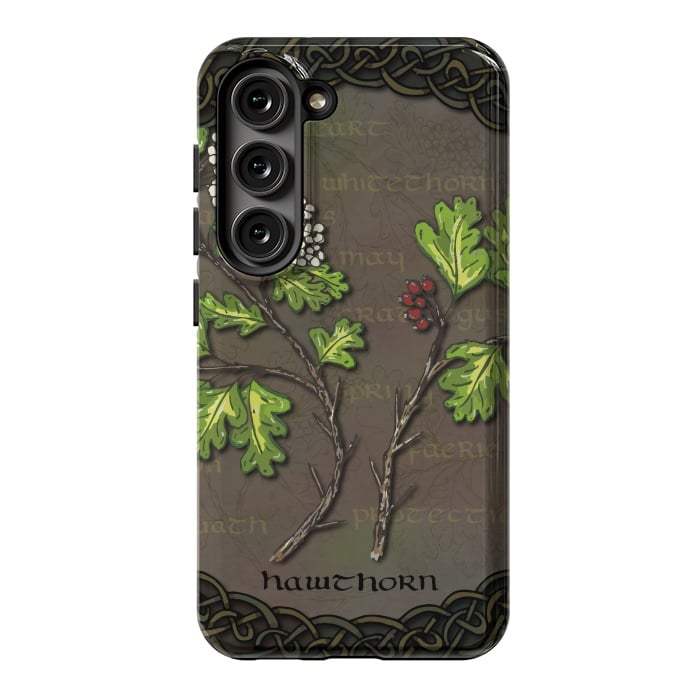 Galaxy S23 StrongFit Celtic Hawthorn by Lotti Brown