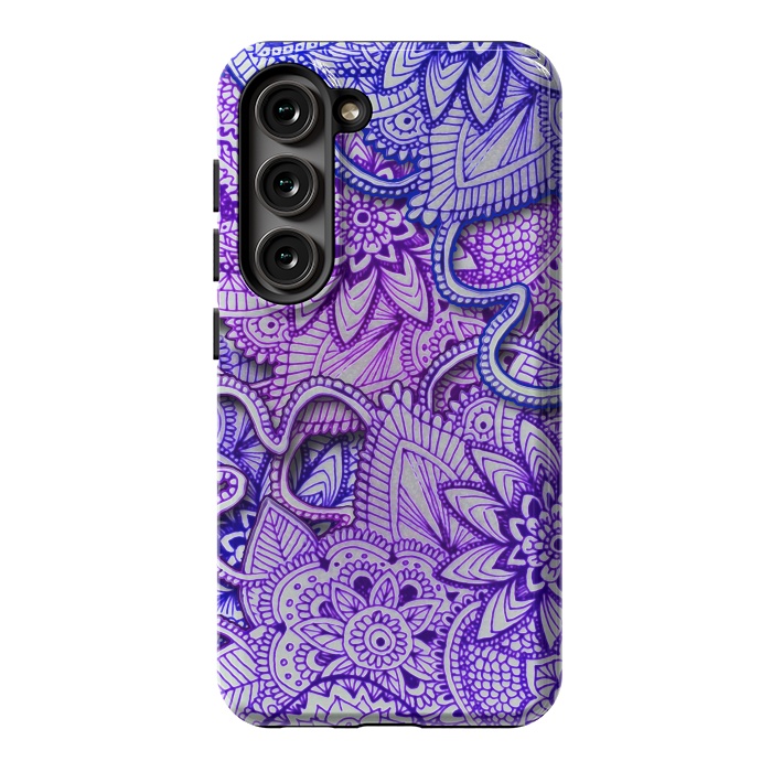 Galaxy S23 StrongFit Floral Doodle G582 by Medusa GraphicArt