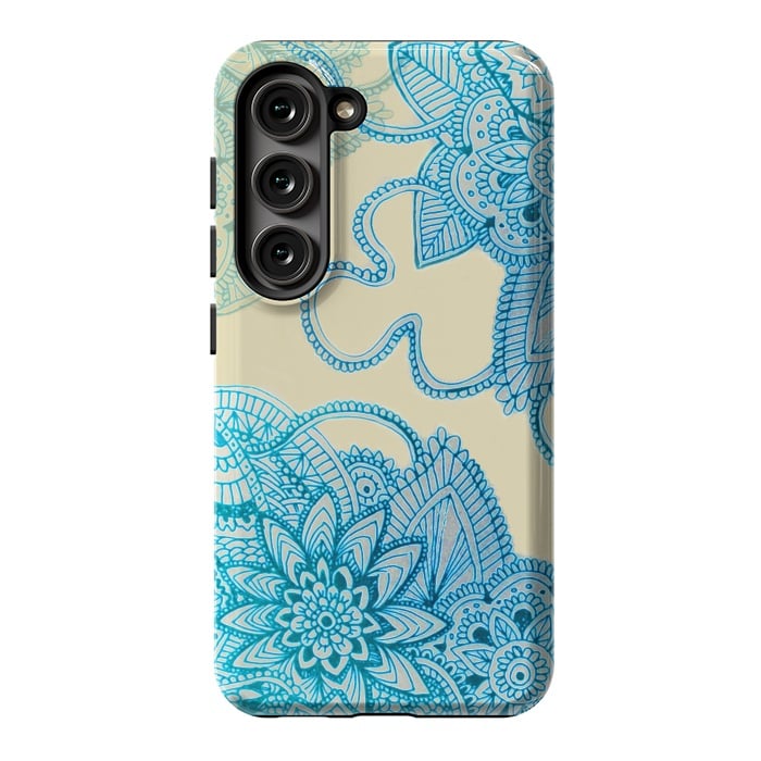 Galaxy S23 StrongFit Floral Doodle G580 by Medusa GraphicArt