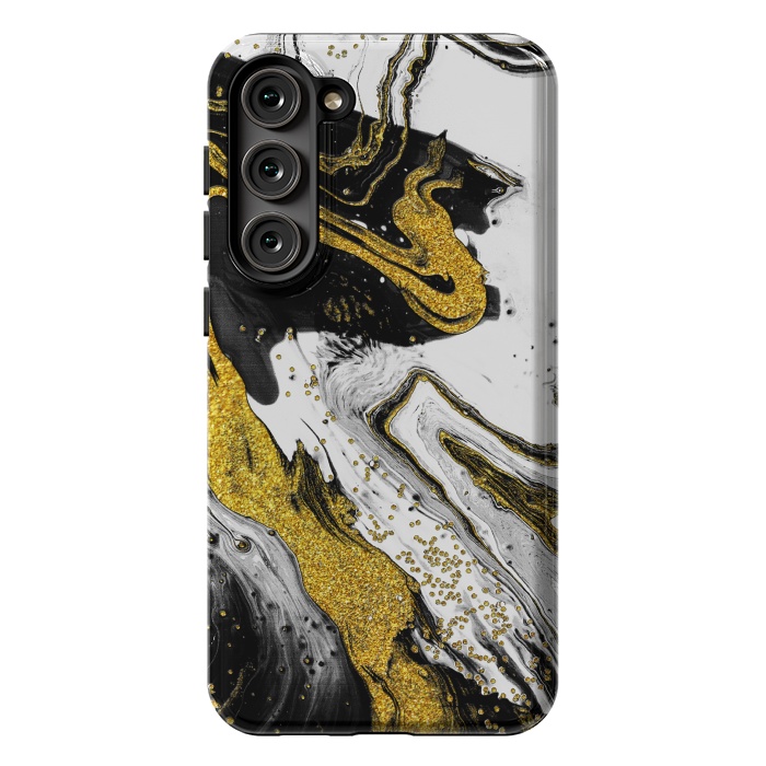 Galaxy S23 Plus StrongFit Luxe Black and Gold by Ashley Camille