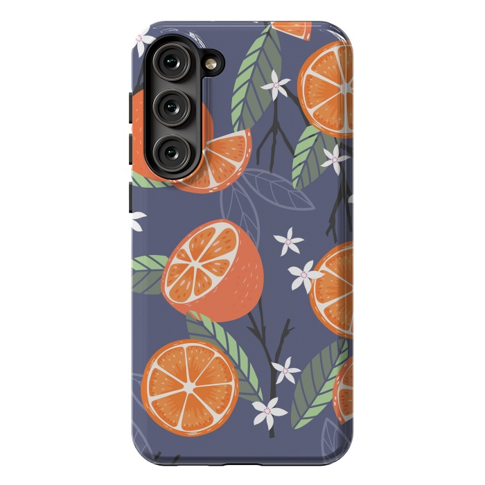 Galaxy S23 Plus StrongFit Orange pattern 01 by Jelena Obradovic