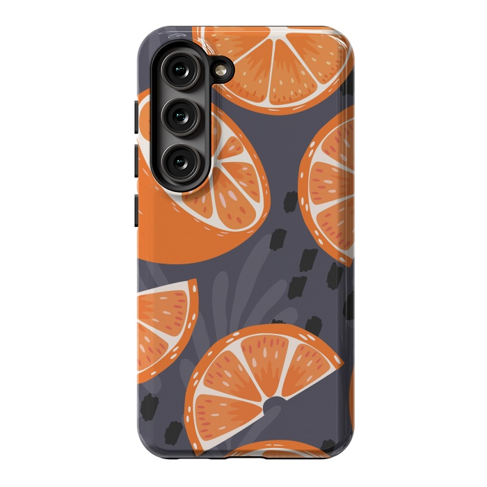 Galaxy S23 StrongFit Orange pattern 02 by Jelena Obradovic