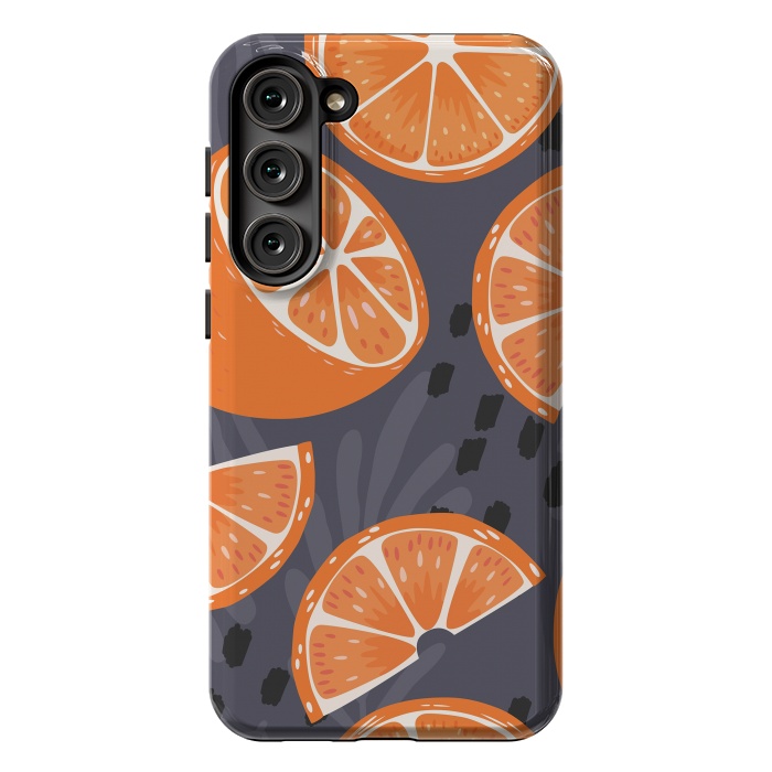 Galaxy S23 Plus StrongFit Orange pattern 02 by Jelena Obradovic