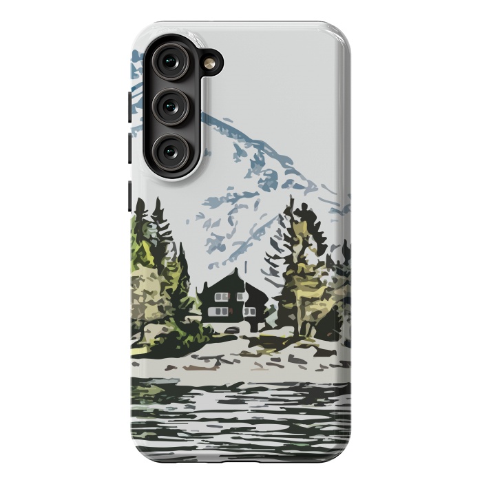 Galaxy S23 Plus StrongFit Mountain Forest by Creativeaxle