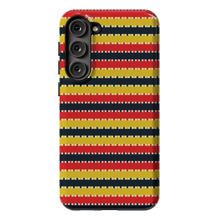 Galaxy S23 Plus StrongFit Plaid Yellow by TMSarts