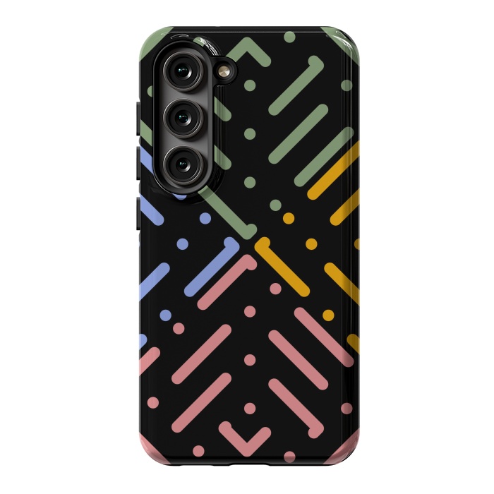 Galaxy S23 StrongFit Digital Line and Dots  by TMSarts