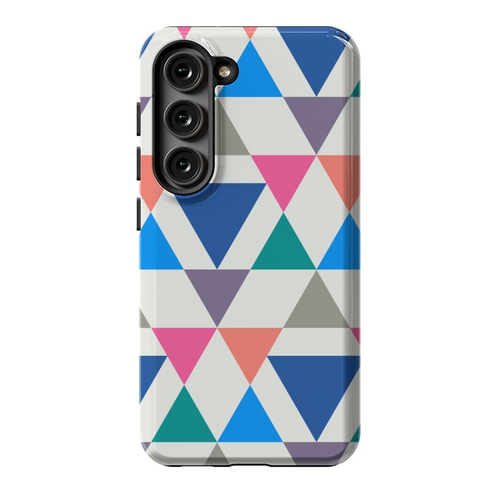 Galaxy S23 StrongFit Multicolor Repeat Triangles by TMSarts