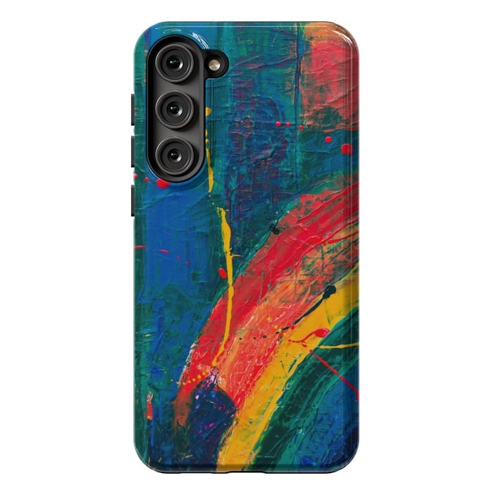 Galaxy S23 Plus StrongFit PAINTED SHADES RAINBOW! by MALLIKA