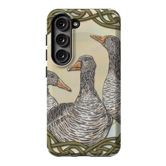 Galaxy S23 StrongFit Celtic Goose by Lotti Brown