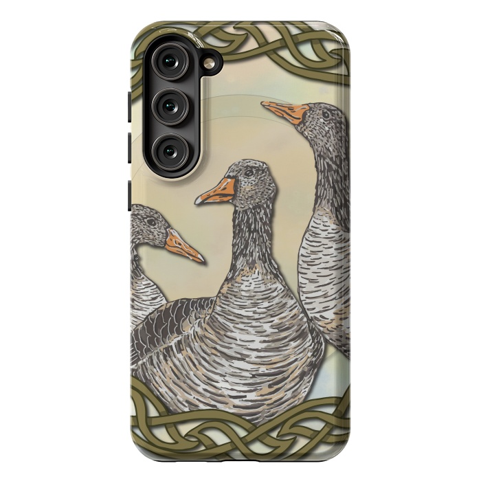 Galaxy S23 Plus StrongFit Celtic Goose by Lotti Brown