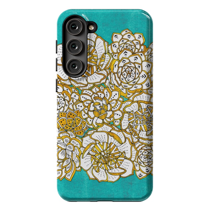 Galaxy S23 Plus StrongFit Succulents Sea by Pom Graphic Design