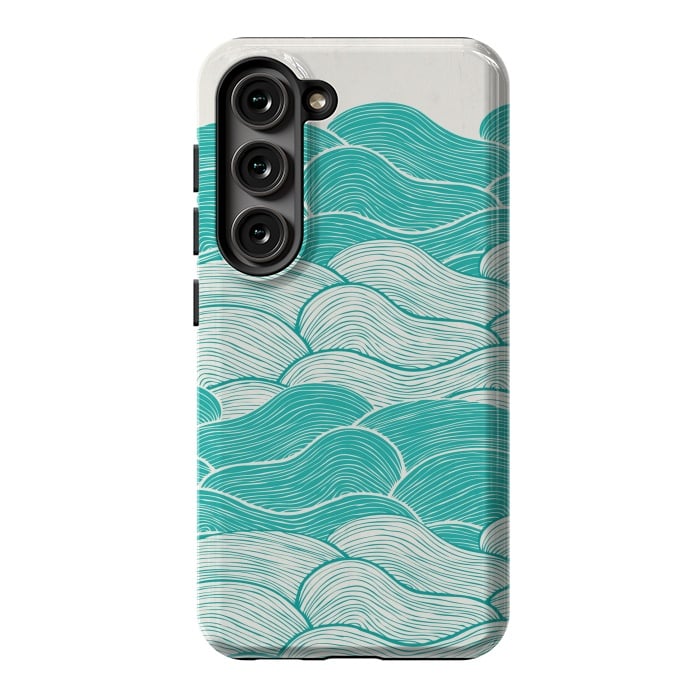 Galaxy S23 StrongFit The Calm And Stormy Seas II by Pom Graphic Design