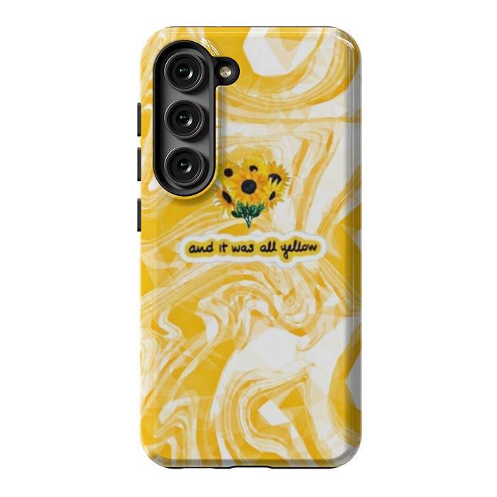 Galaxy S23 StrongFit Yellow marble by CAS
