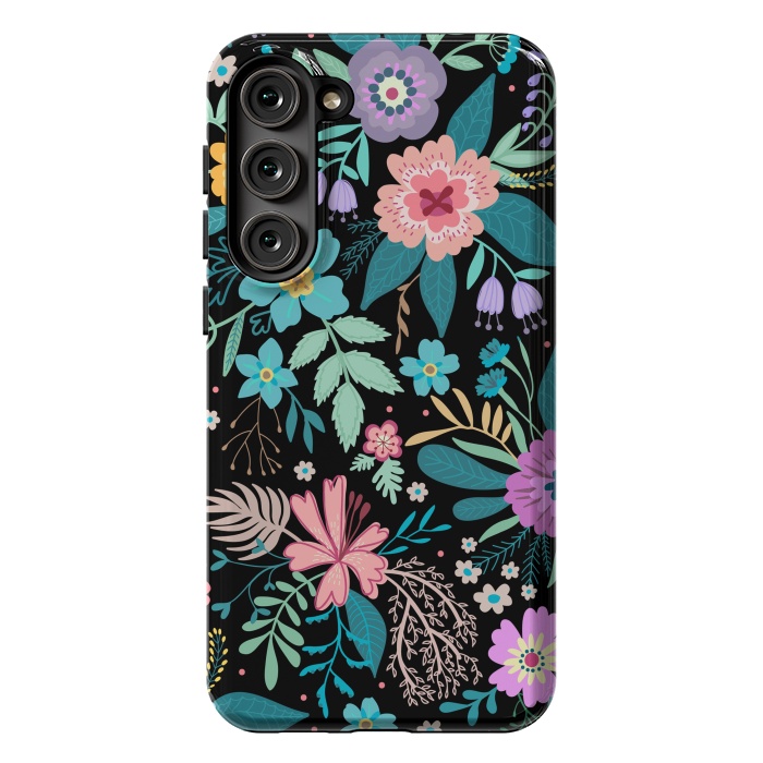 Galaxy S23 Plus StrongFit Amazing Floral Pattern With Bright Colorful Flowers by ArtsCase