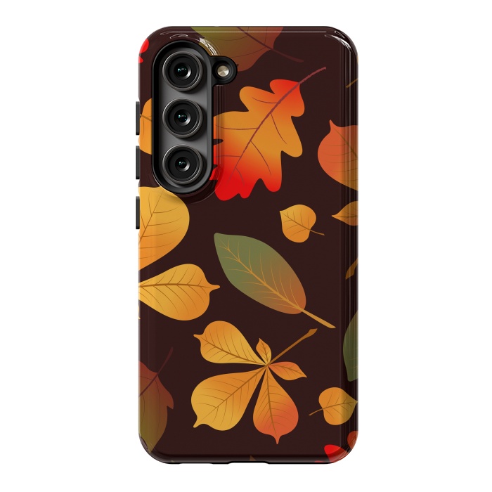 Galaxy S23 StrongFit Autumn Leaf Pattern Design by ArtsCase