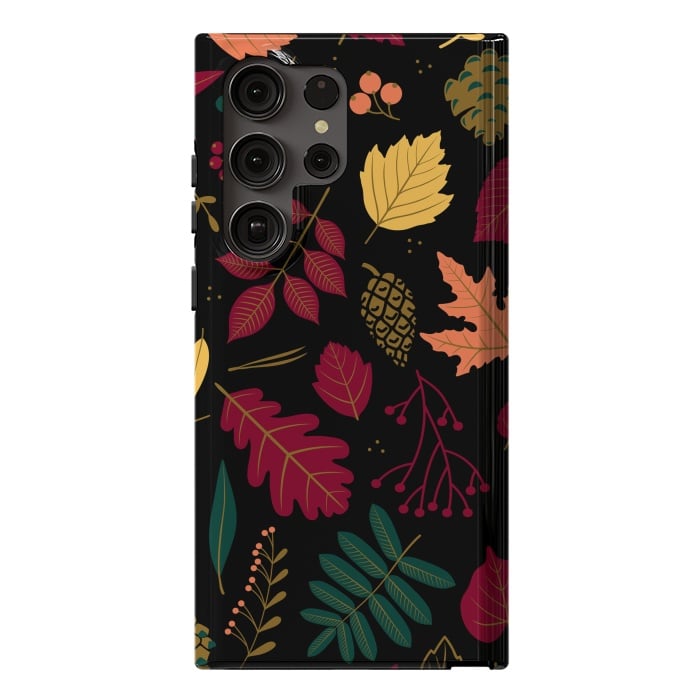 Galaxy S23 Ultra StrongFit Autumn Pattern With Leaves by ArtsCase