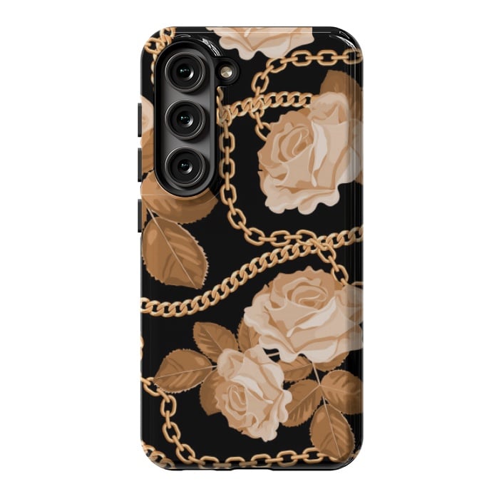 Galaxy S23 StrongFit copper floral chains by MALLIKA