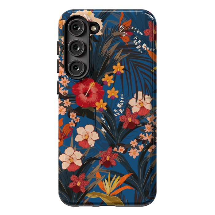 Galaxy S23 Plus StrongFit Fashionable Tropical Environment with Deep Jungle Plants by ArtsCase