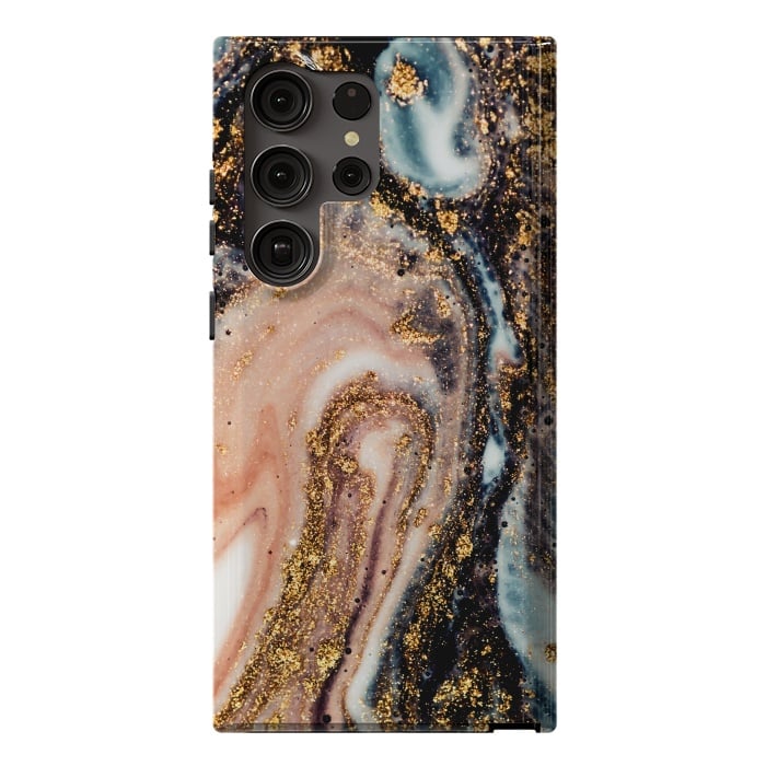 Galaxy S23 Ultra StrongFit Golden Turn Artistic Design by ArtsCase