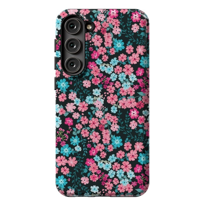 Galaxy S23 Plus StrongFit Gorgeous Bright Pattern in Small Garden Flowers by ArtsCase