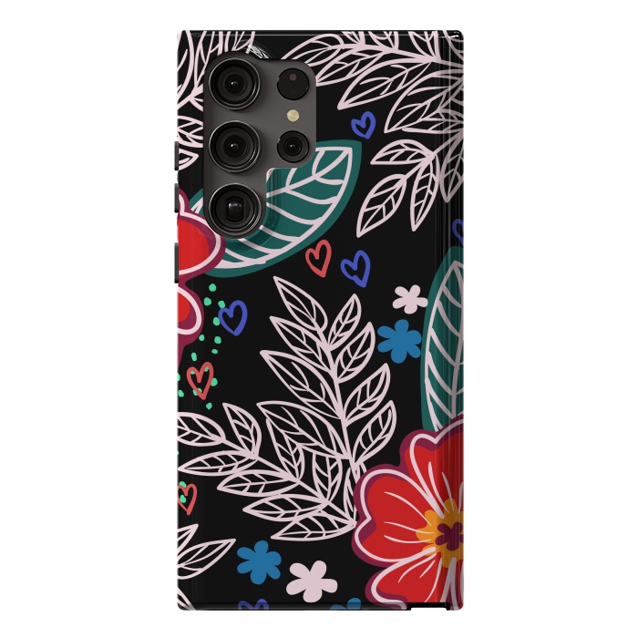 Galaxy S23 Ultra StrongFit Floral Pattern Design XIVI by ArtsCase