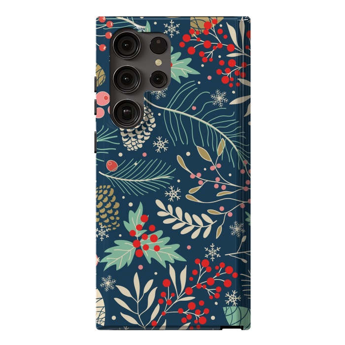Galaxy S23 Ultra StrongFit Christmas Floral Design III by ArtsCase