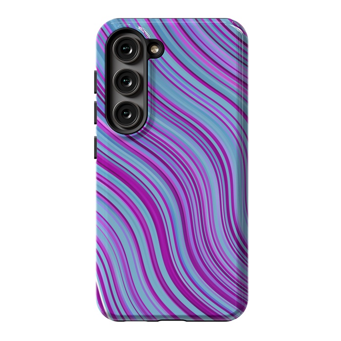 Galaxy S23 StrongFit Liquid Marble Blue Purple and Blue by ArtsCase