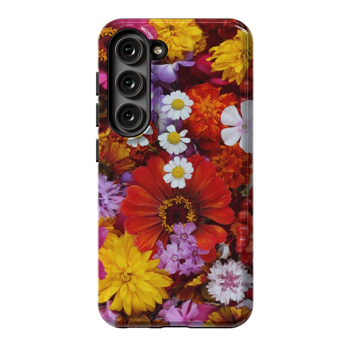 Galaxy S23 StrongFit Flowers in Different Shapes and Colors V  by ArtsCase