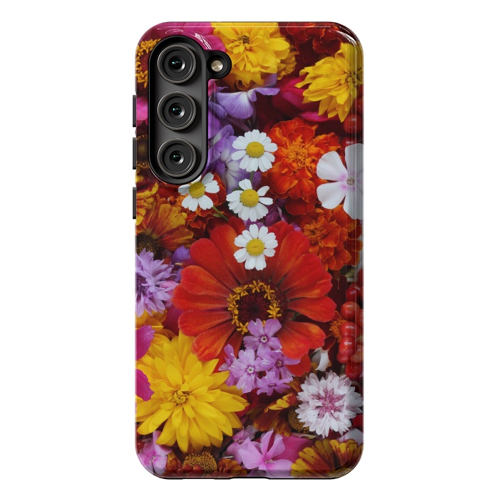 Galaxy S23 Plus StrongFit Flowers in Different Shapes and Colors V  by ArtsCase