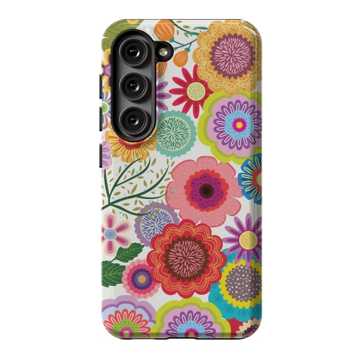 Galaxy S23 StrongFit Seamless Pattern with Flowers XI by ArtsCase