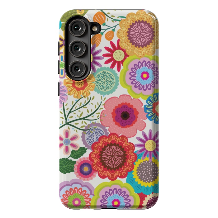Galaxy S23 Plus StrongFit Seamless Pattern with Flowers XI by ArtsCase