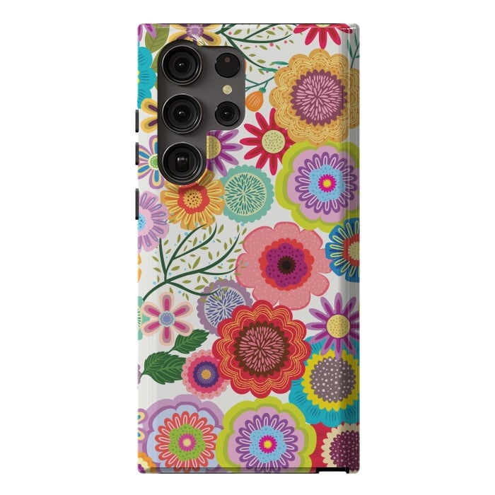 Galaxy S23 Ultra StrongFit Seamless Pattern with Flowers XI by ArtsCase