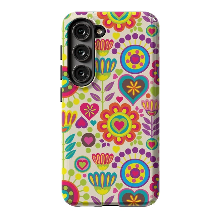 Galaxy S23 StrongFit Sweet Pink Flowers 789 by ArtsCase