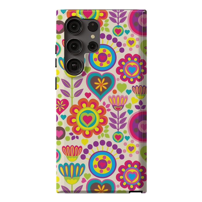 Galaxy S23 Ultra StrongFit Sweet Pink Flowers 789 by ArtsCase