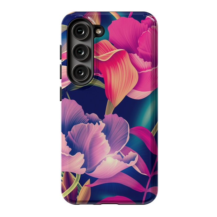 Galaxy S23 StrongFit Tropical Flowers XVII by ArtsCase