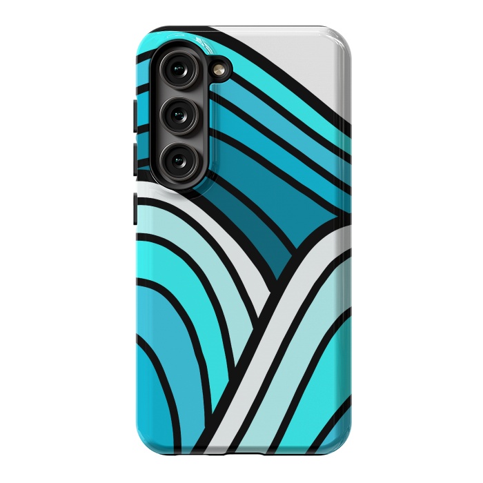 Galaxy S23 StrongFit 3 waves of the ocean by Steve Wade (Swade)