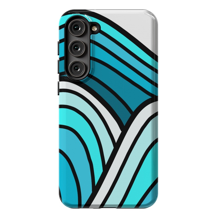 Galaxy S23 Plus StrongFit 3 waves of the ocean by Steve Wade (Swade)