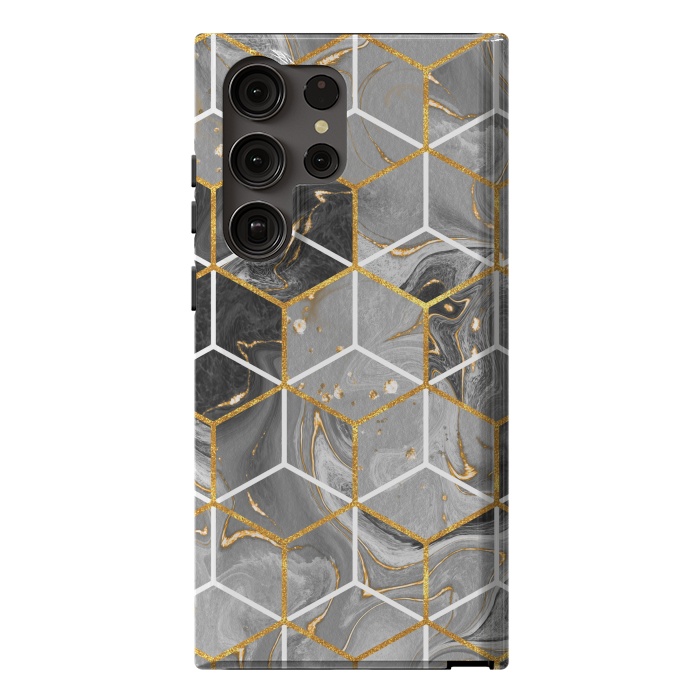 Galaxy S23 Ultra StrongFit Marble Hexagon by ArtsCase