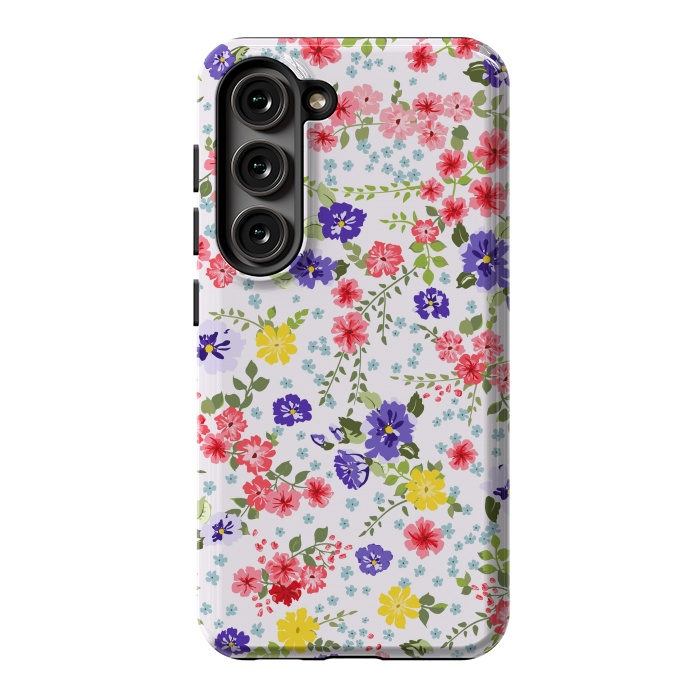 Galaxy S23 StrongFit Simple Cute Pattern in Small-Scale Flowers by ArtsCase